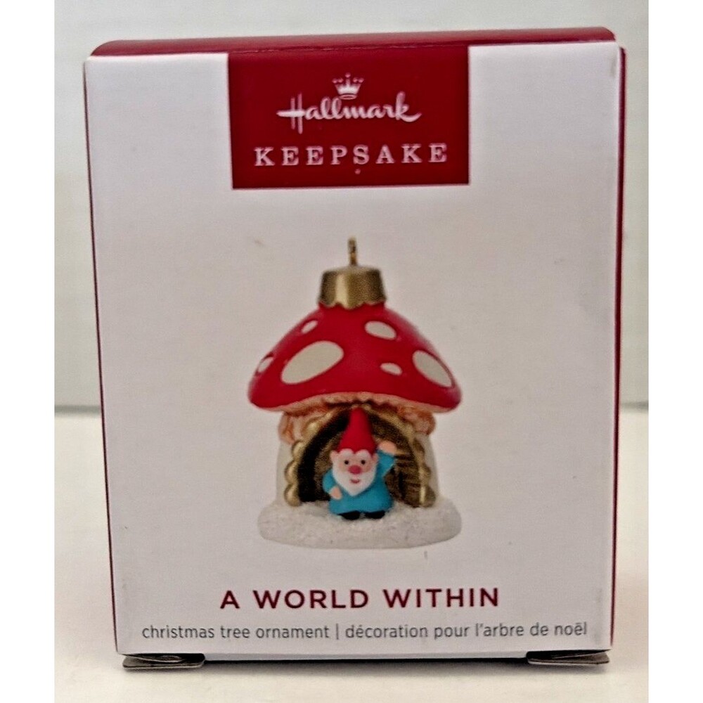 2024 Hallmark Keepsake Miniature Ornament A World Within #10 Gnome Mushroom NIB